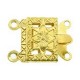 Metall clip verschluss ± 20x10mm 2x2 Ösen Gold